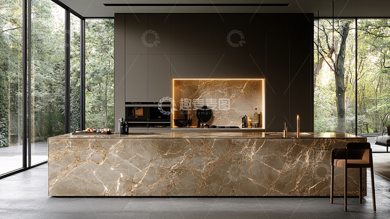 高清大图下载【趣麦麦图】现代极简风格厨房