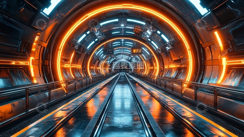 高清大图下载【趣麦麦图】未来科技感隧道
