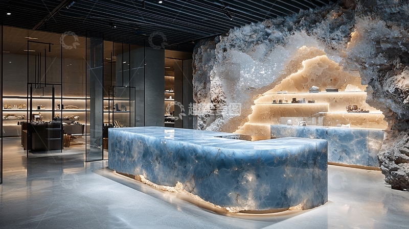 高清大图下载【趣麦麦图】高端商场蓝晶石岩洞设计