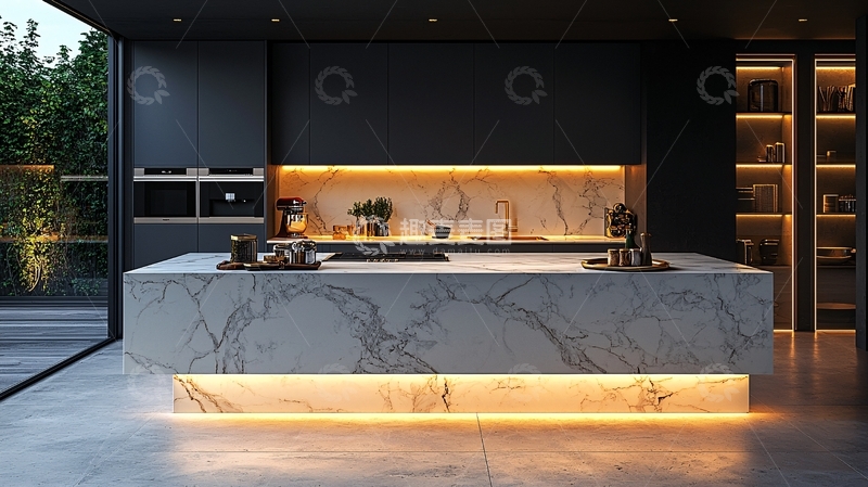 高清大图下载【趣麦麦图】现代极简风格厨房