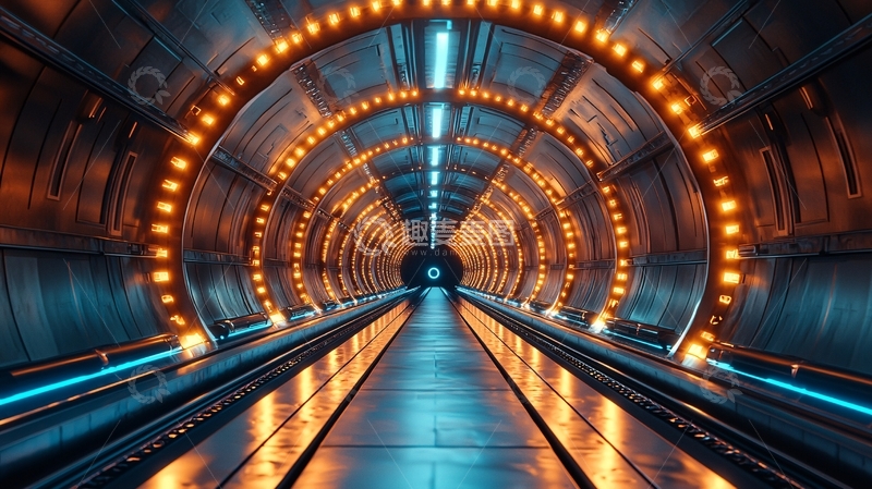 高清大图下载【趣麦麦图】科幻未来感隧道