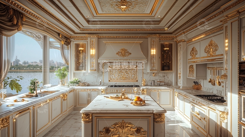 高清大图下载【趣麦麦图】欧式奢华厨房
