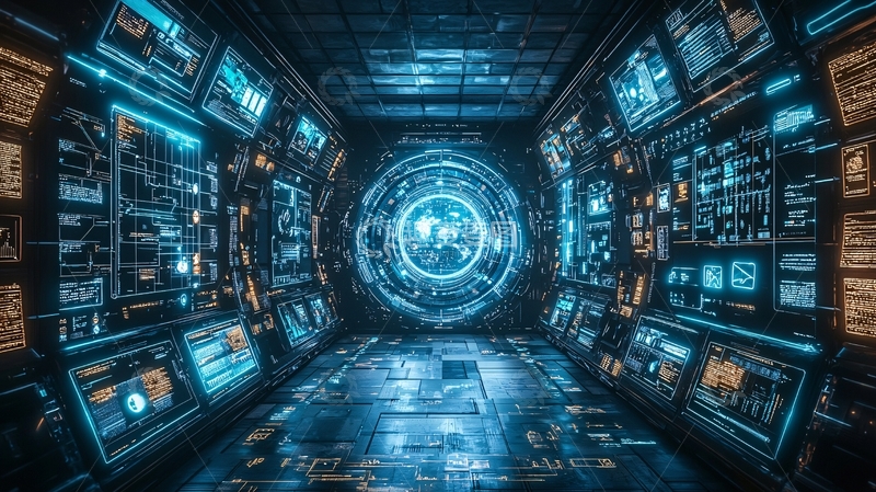 高清大图下载【趣麦麦图】未来科技控制中心