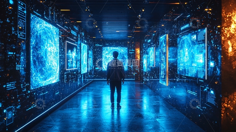 高清大图下载【趣麦麦图】未来科技感走廊