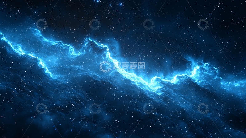 高清大图下载【趣麦麦图】蓝色宇宙星云