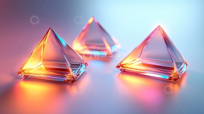 高清大图下载【趣麦麦图】光影水晶金字塔