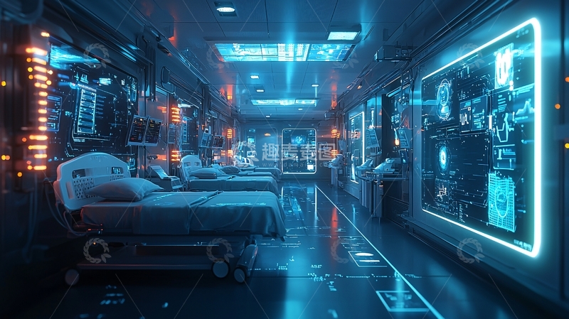 高清大图下载【趣麦麦图】未来医院病房12