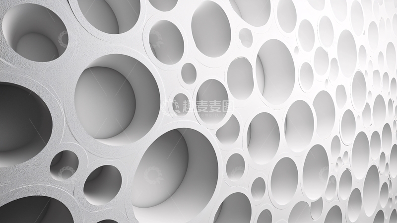 高清大图下载【趣麦麦图】抽象白色圆孔背景