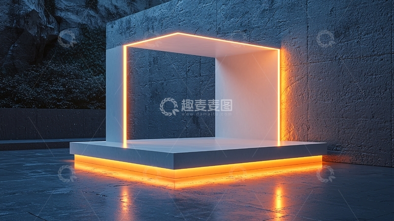 高清大图下载【趣麦麦图】科技感几何框架