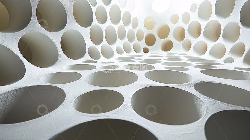 高清大图下载【趣麦麦图】白色圆孔洞状结构