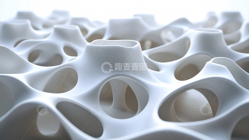高清大图下载【趣麦麦图】抽象白色陶瓷雕塑