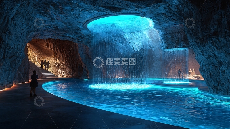 高清大图下载【趣麦麦图】洞穴内部灯光设计