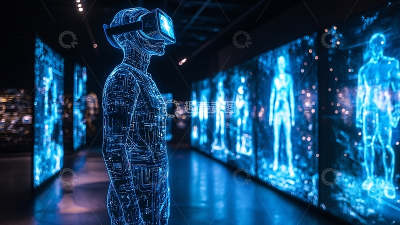 高清大图下载【趣麦麦图】虚拟现实人体模型