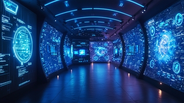 蓝色科技感未来空间