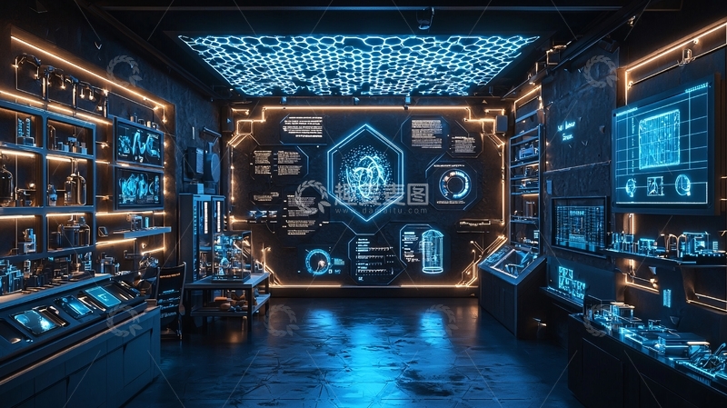 高清大图下载【趣麦麦图】未来科技实验室