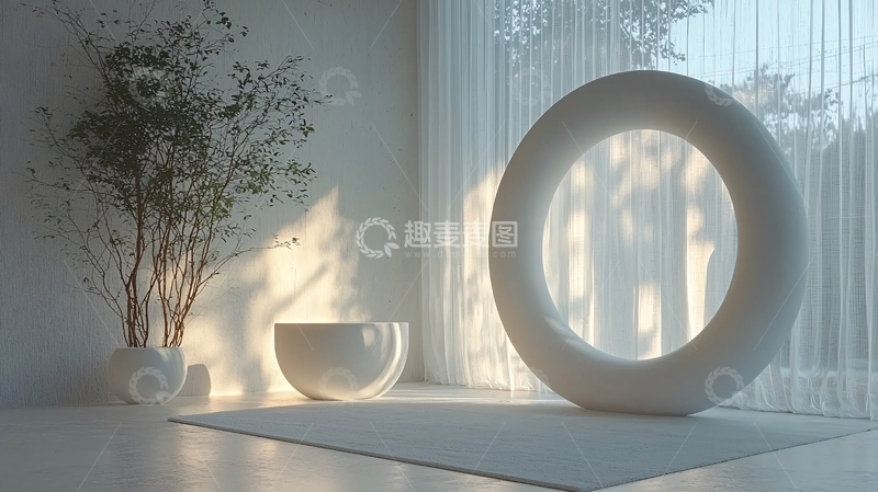 高清大图下载【趣麦麦图】极简主义白色室内装饰
