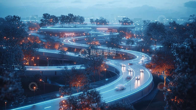 高清大图下载【趣麦麦图】未来城市夜景67