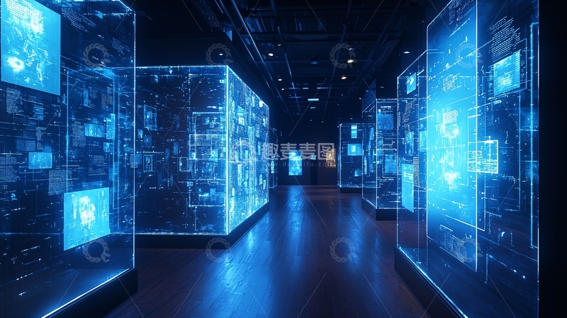 高清大图下载【趣麦麦图】未来科技感展览馆内部