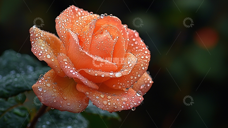 高清大图下载【趣麦麦图】露珠玫瑰