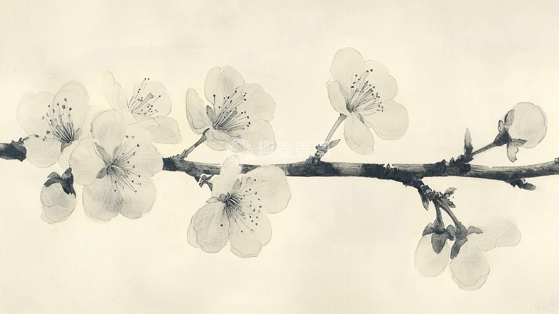 高清大图下载【趣麦麦图】水墨画梅花