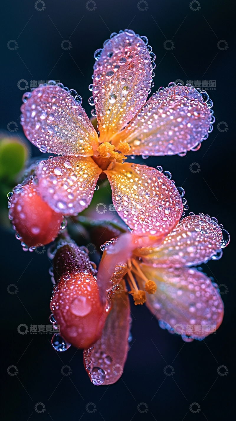 高清大图下载【趣麦麦图】清晨花朵露珠