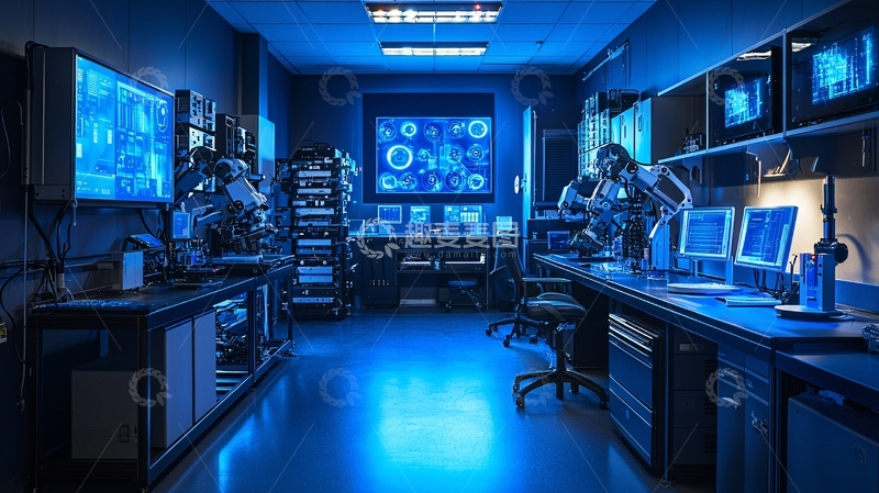 高清大图下载【趣麦麦图】科技感实验室