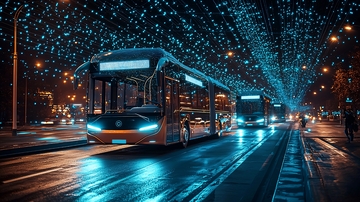 夜景公交车