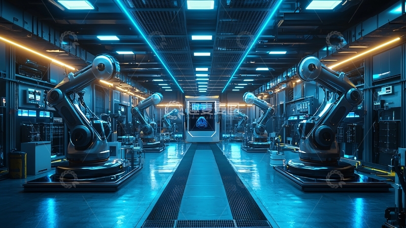 高清大图下载【趣麦麦图】未来科技感工业厂房