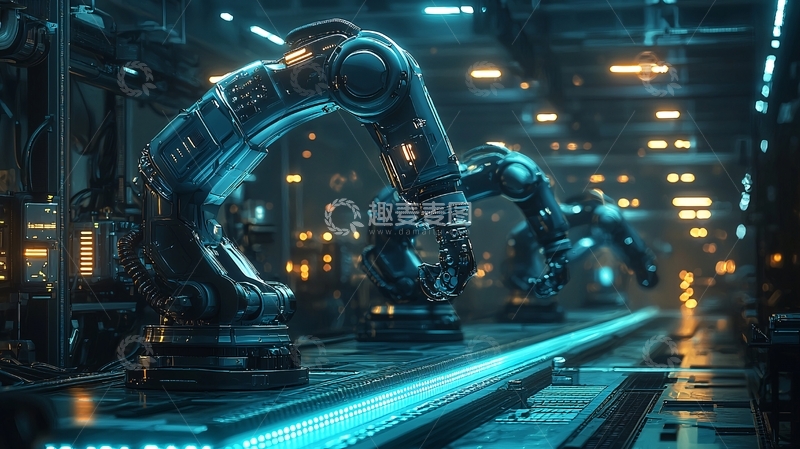 高清大图下载【趣麦麦图】未来科技感工业机器人