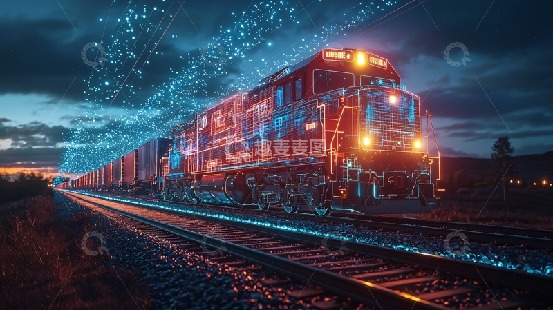高清大图下载【趣麦麦图】科技感火车