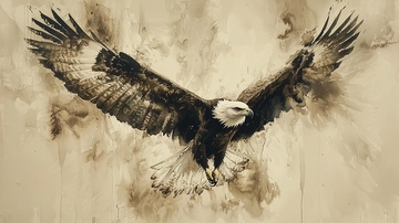 展翅翱翔的雄鹰