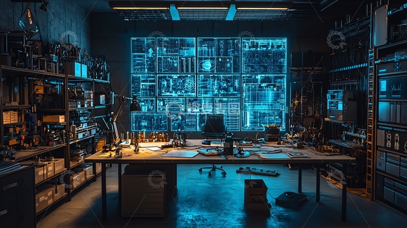 高清大图下载【趣麦麦图】科技感十足的监控室