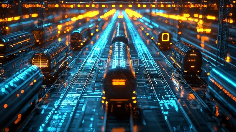 高清大图下载【趣麦麦图】未来科技感列车