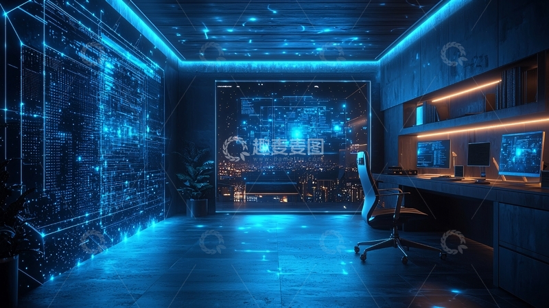 高清大图下载【趣麦麦图】科技感未来感房间