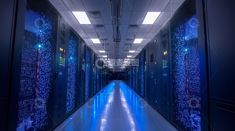 高清大图下载【趣麦麦图】服务器机房走廊