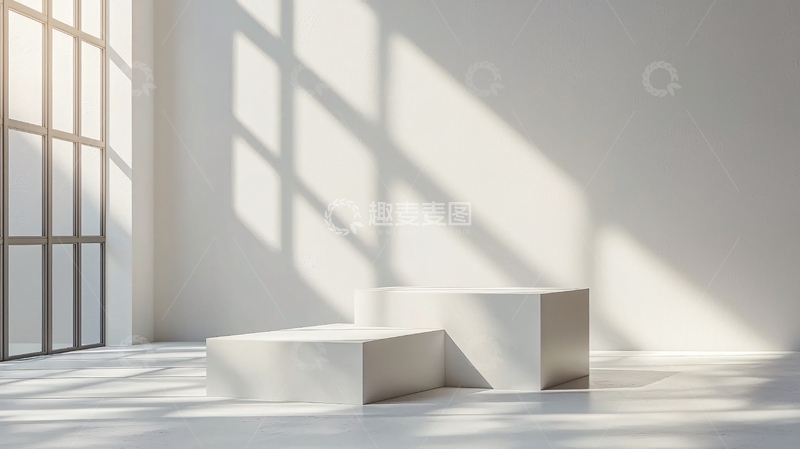 高清大图下载【趣麦麦图】极简白色展台背景