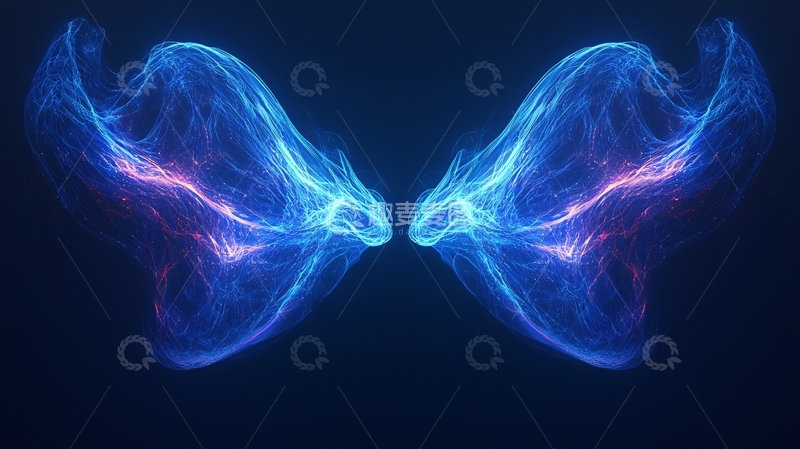 高清大图下载【趣麦麦图】蓝色能量翅膀