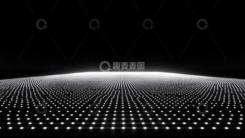 高清大图下载【趣麦麦图】黑白色调点阵星球表面