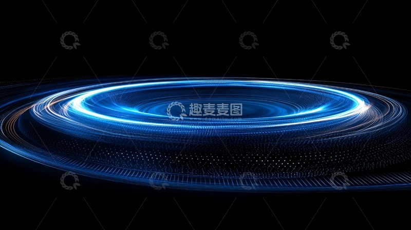 高清大图下载【趣麦麦图】蓝色光环漩涡