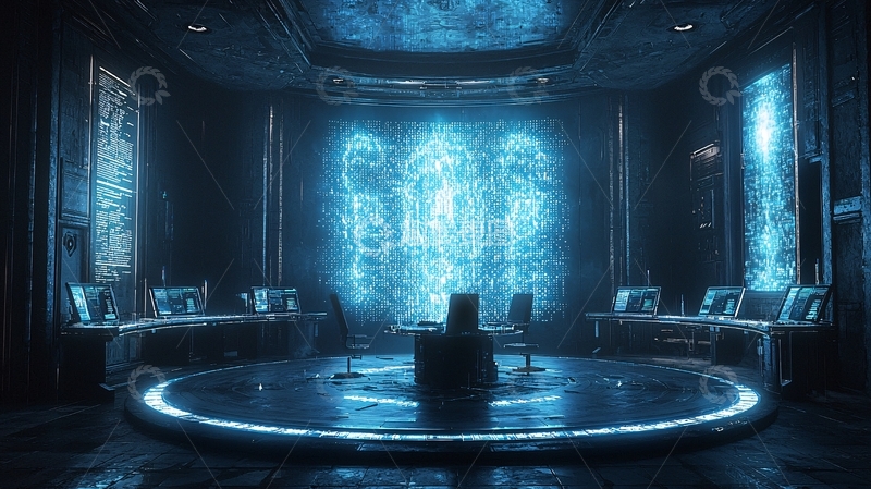 高清大图下载【趣麦麦图】未来感会议室