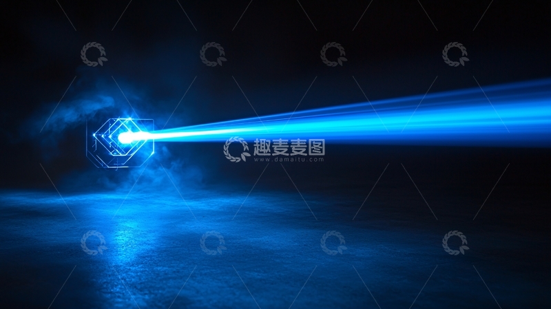 高清大图下载【趣麦麦图】蓝色激光束