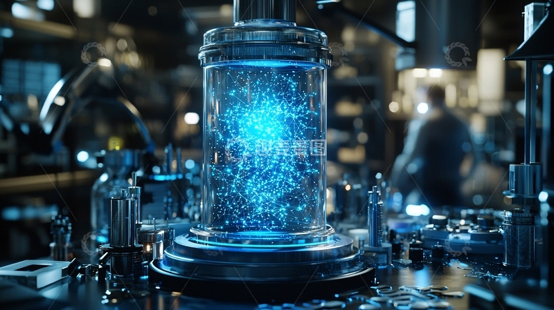 高清大图下载【趣麦麦图】蓝色能量瓶