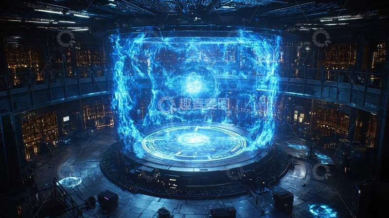 高清大图下载【趣麦麦图】蓝色能量球体