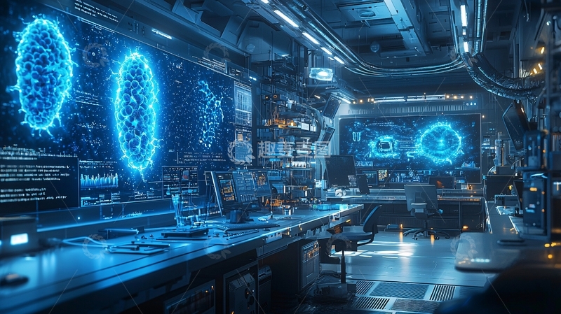 高清大图下载【趣麦麦图】未来科技控制室