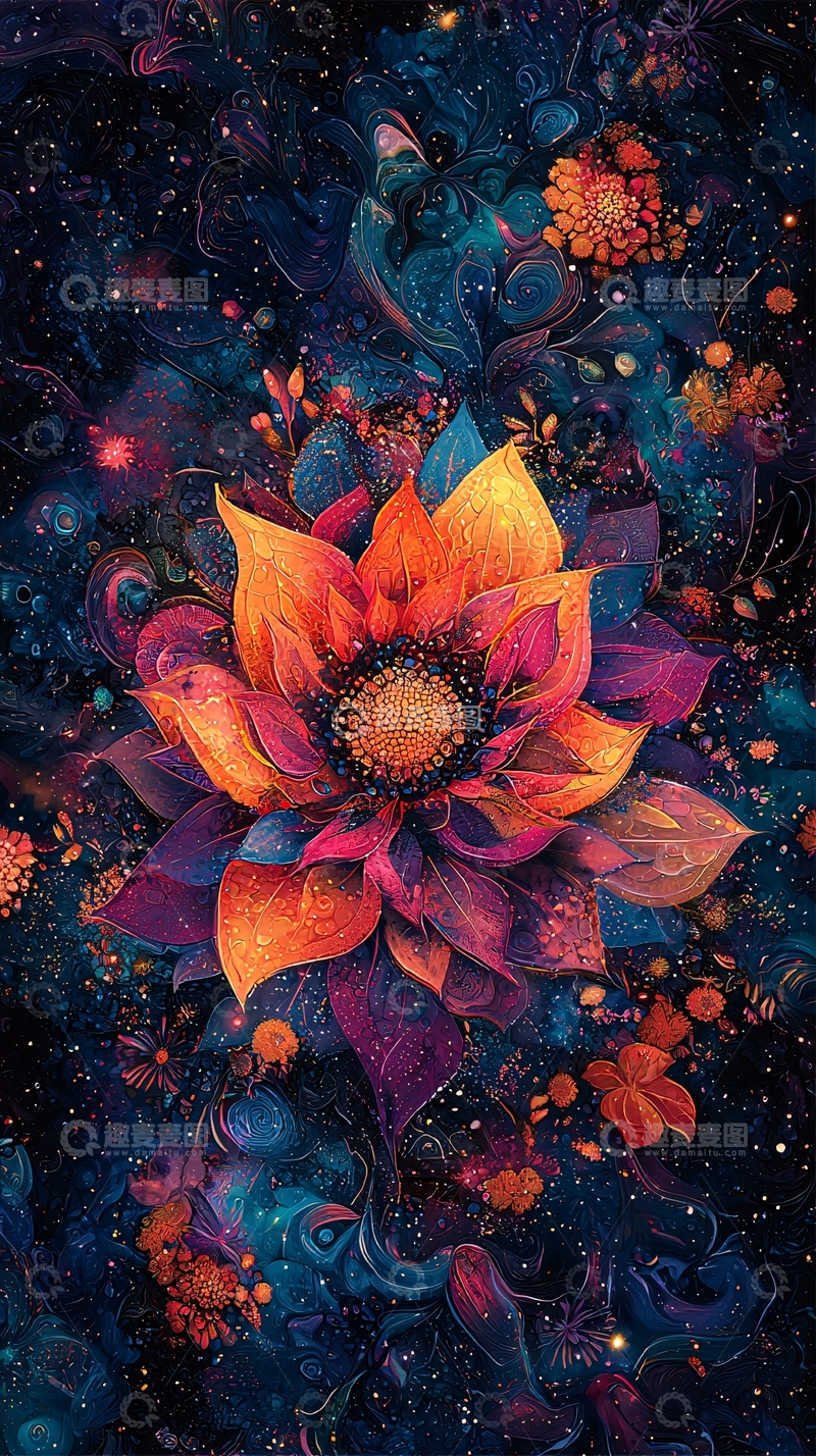 高清大图下载【趣麦麦图】宇宙花朵