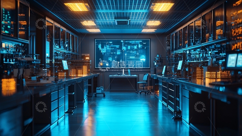 高清大图下载【趣麦麦图】科幻实验室内部场景