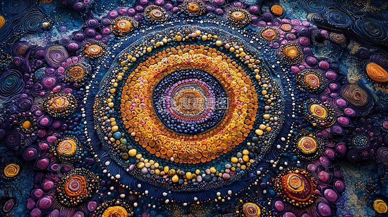 高清大图下载【趣麦麦图】色彩斑斓的圆形图案