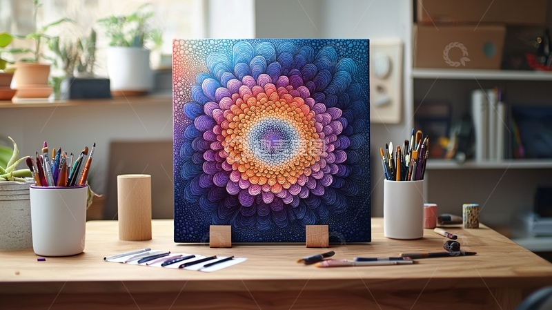 高清大图下载【趣麦麦图】抽象漩涡画