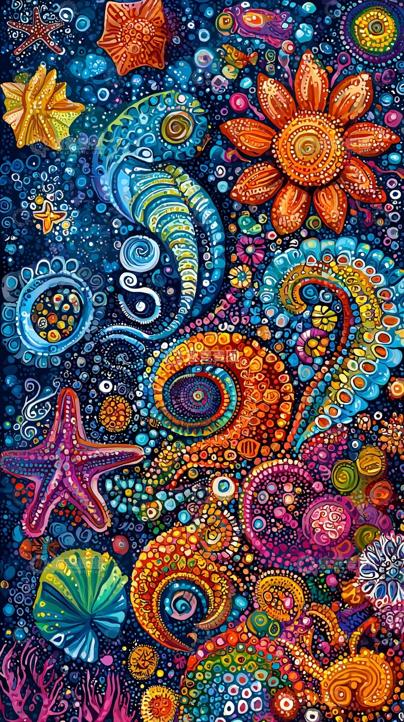 高清大图下载【趣麦麦图】绚丽多彩海洋生物图