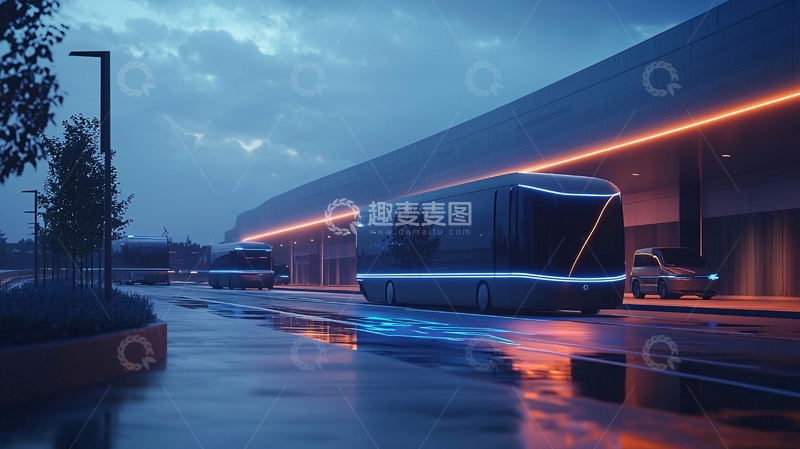 高清大图下载【趣麦麦图】未来感自动驾驶汽车